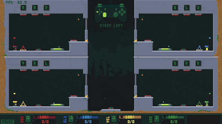A looping gameplay GIF the game's tutorial level.