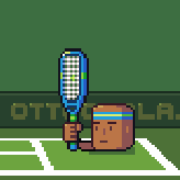 An animated gif of Otto's Tennis game's gameplay